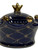 Orisha Yemaya Mother Of All Waters Navy Blue & Gold 4" Porcelain Offering Jar Sopera With Lid