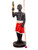 Double Wicks Orisha Shango (Chango) Powerful Warrior 8" Figure Candle For Protection, Increase Personal Power, Virility, ETC. 