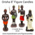 Double Wicks Orisha Shango (Chango) Powerful Warrior 8" Figure Candle For Protection, Increase Personal Power, Virility, ETC. 