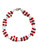 Orisha Shango (Chango) Fancy Eleke Bead White And Red Clasp Bracelet 8" For Protection, Guidance, Road Opening, ETC.