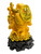 Happy Laughing Golden Buddha Lucky Feng Shui Decorative 19" Statue For Family Harmony, Health, Peace, ETC.