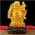 Happy Laughing Golden Buddha Lucky Feng Shui Decorative 19" Statue For Family Harmony, Health, Peace, ETC.
