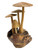 Lucky Mushrooms Fungi Shrooms Hand Carved 6" Wooden Figure For Transformation, Prosperity, Longevity, ETC