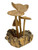 Lucky Mushrooms Fungi Shrooms Hand Carved 5.5" Wooden Figure For Transformation, Prosperity, Longevity, ETC