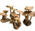 Lucky Mushrooms Fungi Shrooms Hand Carved 5.5" Wooden Figure For Transformation, Prosperity, Longevity, ETC