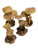 Lucky Mushrooms Fungi Shrooms Hand Carved 7.25" Wooden Figure For Transformation, Prosperity, Longevity, ETC