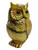 Golden Goddess Owl Facing Left 5" Statue For Wisdom, Transformation, Intuition, ETC.