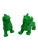 Lucky Jade Green Dragon Pair 4” Feng Shui Resin Figurines For Good Luck, Prosperity, Abundance, ETC