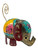 Lucky Elephant With Red Ears Photo Holder 4" Tin Photo Clip Stand Spiritual Home Decor