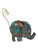 Lucky Elephant With Gray Ears Photo Holder 4" Tin Photo Clip Stand Spiritual Home Decor