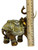 Lucky Golden Brown Elephant Feng Shui Spiritual Home Decor Talisman 5.5" Statue For Wisdom, Abundance, Good Luck, ETC
