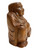 Happy Laughing Wooden Buddha Lucky Feng Shui Decorative 4" Statue For Family Harmony, Health, Peace, ETC.