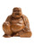 Happy Laughing Wooden Buddha Lucky Feng Shui Decorative 4" Statue For Family Harmony, Health, Peace, ETC.