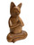 Blissful Praying Hands Yoga Cat Sitting Cross Legged In Lotus Pose Wooden Buddha Kitty Cat In Deep Meditation Wooden Spiritual Home Decor 9.5" Statue For Inner Peace, Good Luck, Clear Mind, ETC.