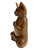 Blissful Praying Hands Yoga Cat Sitting Cross Legged In Lotus Pose Wooden Buddha Kitty Cat In Deep Meditation Wooden Spiritual Home Decor 9.5" Statue For Inner Peace, Good Luck, Clear Mind, ETC.