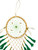 Green & White Dreamcatcher With Wind Chimes 20" For Good Dreams, Highest Potential, Sacred Connection, ETC.