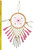 Pink & White Dreamcatcher With Wind Chimes 20" For Good Dreams, Highest Potential, Sacred Connection, ETC.