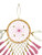 Pink & White Dreamcatcher With Wind Chimes 20" For Good Dreams, Highest Potential, Sacred Connection, ETC.