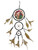 Indian Spirit Goddess Holding Wolf Cub Triple Dreamcatcher 20" For Good Dreams, Highest Potential, Sacred Connection, ETC.