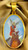 Archangel Saint Michael Golden Metal Image Pendant 1" For Protection, Positive Changes, Open Road, ETC.
