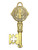 Saint Benedict San Benito Golden 2" Key Talisman For Protection, Enemies Go Away, Run Devil Run, ETC.