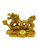 Feng Shui Golden Dragon Sitting On Coins 3” Resin Figurine For Good Luck, Prosperity, Abundance, ETC