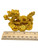 Feng Shui Golden Dragon Sitting On Coins 3” Resin Figurine For Good Luck, Prosperity, Abundance, ETC