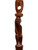 Folk Art Carved Totem Sculpture Tribal 40" Spirit Stick Cane Dark Wood Walking Stick One Of A Kind