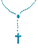 Blue Plastic Rosary Necklace Of Prayer, Protection & Peace