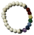 Howlite Stones & Chakra Stones Spiritual Bead Bracelet (8mm Beads)