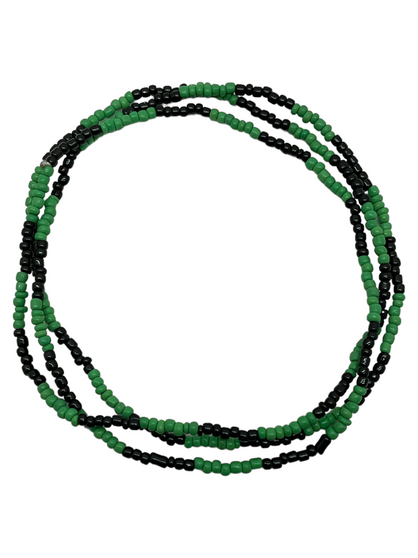 Orisha Ogun Divine Blacksmith Eleke Bead 40" Spiritual Necklace To Fight Against Injustice, Protection, Open Doors, ETC.