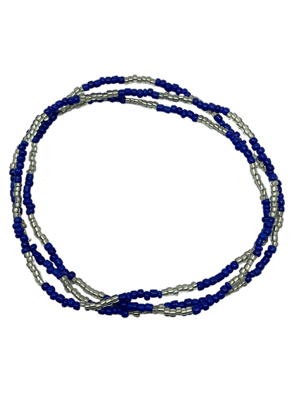 Orisha Yemaya Eleke Bead 40" Spiritual Necklace For Rejuvenation, Fertility, Healing, ETC.