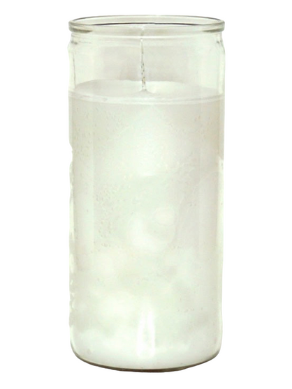 White 14 Day Jumbo Candle: Health & Purity for Cleansing, Healing & Renewal – Burn during full moon baths or wellness affirmations