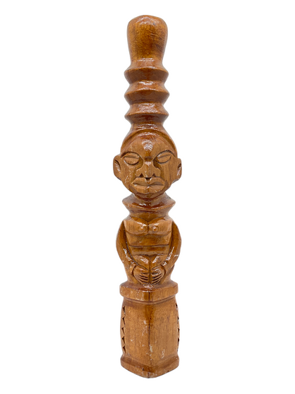 Orisha Orula Iroke - Carved Wooden Bell (13")