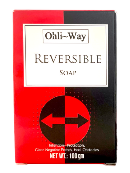 Reversible / Soap Bar / English-Spanish Prayer Card & Charm / Send Negative Forces Away & Run Devil Run / Spiritual Reversal  