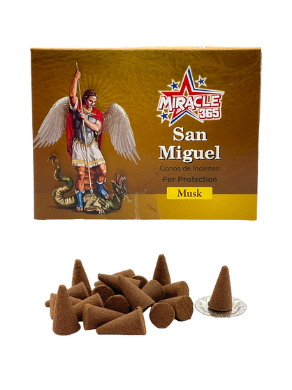 Saint Michael San Miguel Protection / Musk / 20 Incense Cones / Protection, Fight Evil & Justice  