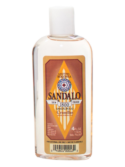 Sandalwood Eau De Cologne / Sandalo Kolonia 1800 / 4 oz / Stress Relief, Inner Peace, Mental Focus / Add to incense or candles to create a peaceful and focused environment.  