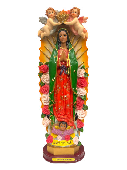 Lady Of Guadalupe Statue: Patron Saint Of Mexico - (16”) Lady Of Guadalupe Statue: Patron Saint Of Mexico - (16”)