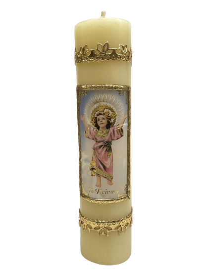 Spanish Oracion Divine Child Niño NinoJesus Pillar Candle