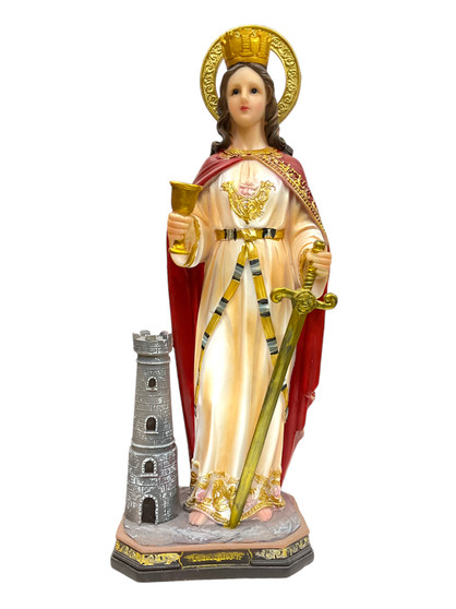 Saint Barbara Statue: Protector Against Danger, Strength of Thunder (12”)