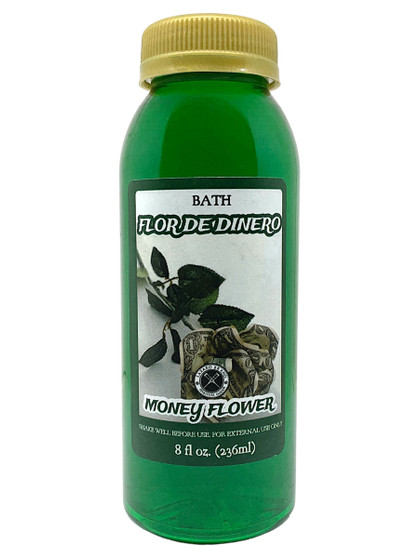 Money Flower / Flor De Dinero / Spiritual Bath Liquid / 8oz Bottle / Attract Money & Abundance