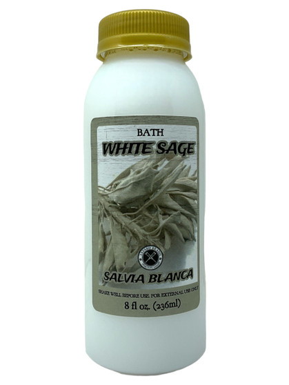 White Sage / Salvia Blanca / Spiritual Bath Liquid / 8oz Bottle / Positivity & Fresh Start