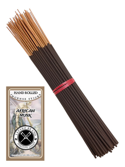 African Musk / Hand Rolled / Incense Sticks / 100 Pack / 11" / Grounding & Centering