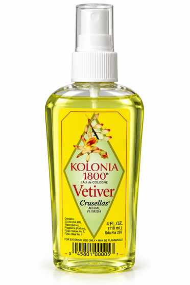 Vetiver Kolonia 1800 / Colonia de Vetiver – 4 oz Spray - Grounding • Protection • Cleansing • Stability • Positive Energy