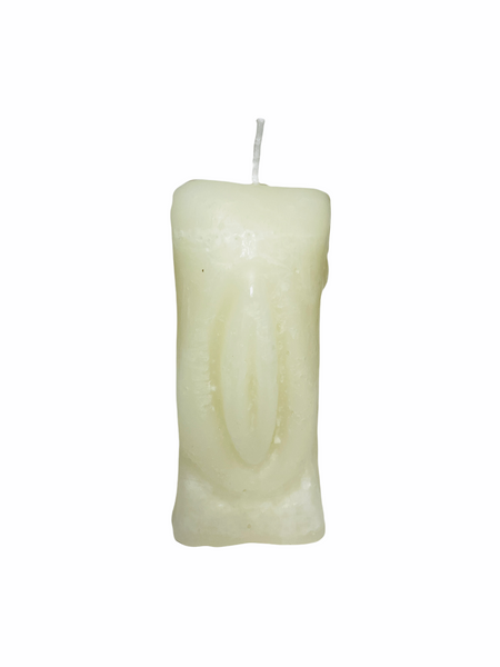 Female Vagina 5.5" White Figure Candle For New Lover, Fertility, Attract Relationship, ETC