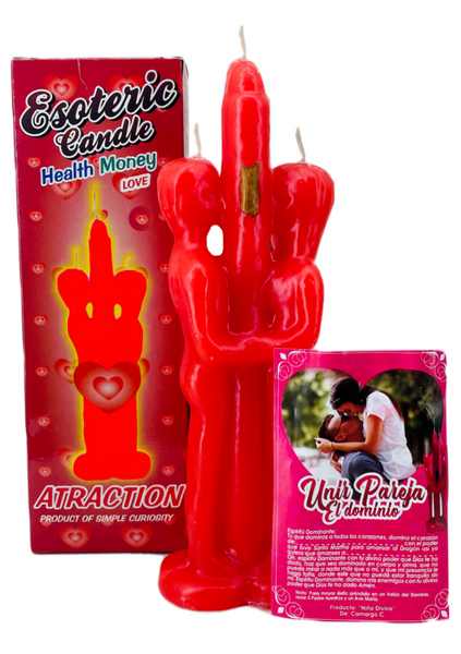 Esoteric Join Couple Unir Pareja El Dominio 8.5” Red Figure Candle