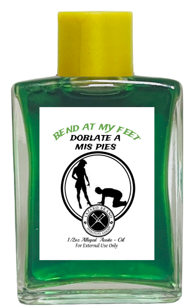 Bend At My Feet Doblate A Mis Pies Spiritual Oil For Commanding Influence, Control Over Them, Domination, ETC. (GREEN) 1/2 oz