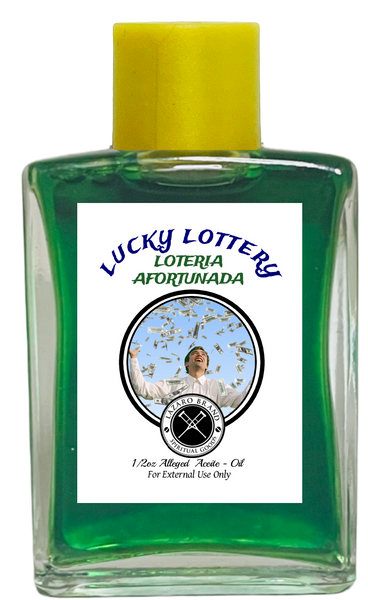Lucky Lottery Loteria Afortunada Spiritual Oil For Good Luck, Gambling, Betting, Lottery, ETC. (GREEN) 1/2 oz