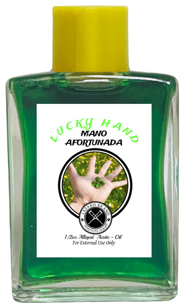 Lucky Hand Mano Afortunada Spiritual Oil For Good Luck, Gambling, Betting, Lottery, ETC. (GREEN) 1/2 oz