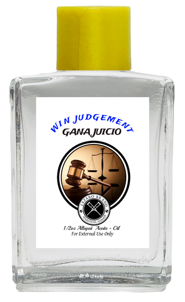 Win Judgement Gana Juicio Spiritual Oil For Victory In Legal Issues, Police Problems, Court Cases, Restraining Orders, ETC. (CLEAR) 1/2 oz